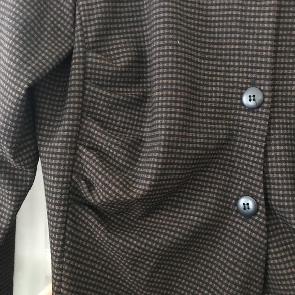 LILITH PARIS Check 2 Piece Gathered / Rusched Suit Set Sz L - Picture 6 of 16